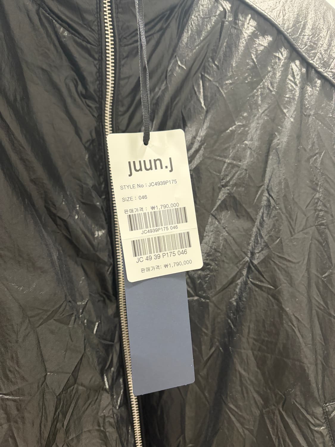 준지 24FW 오버핏 링클 구스다운 패딩 블랙 46사이즈 상품이미지3