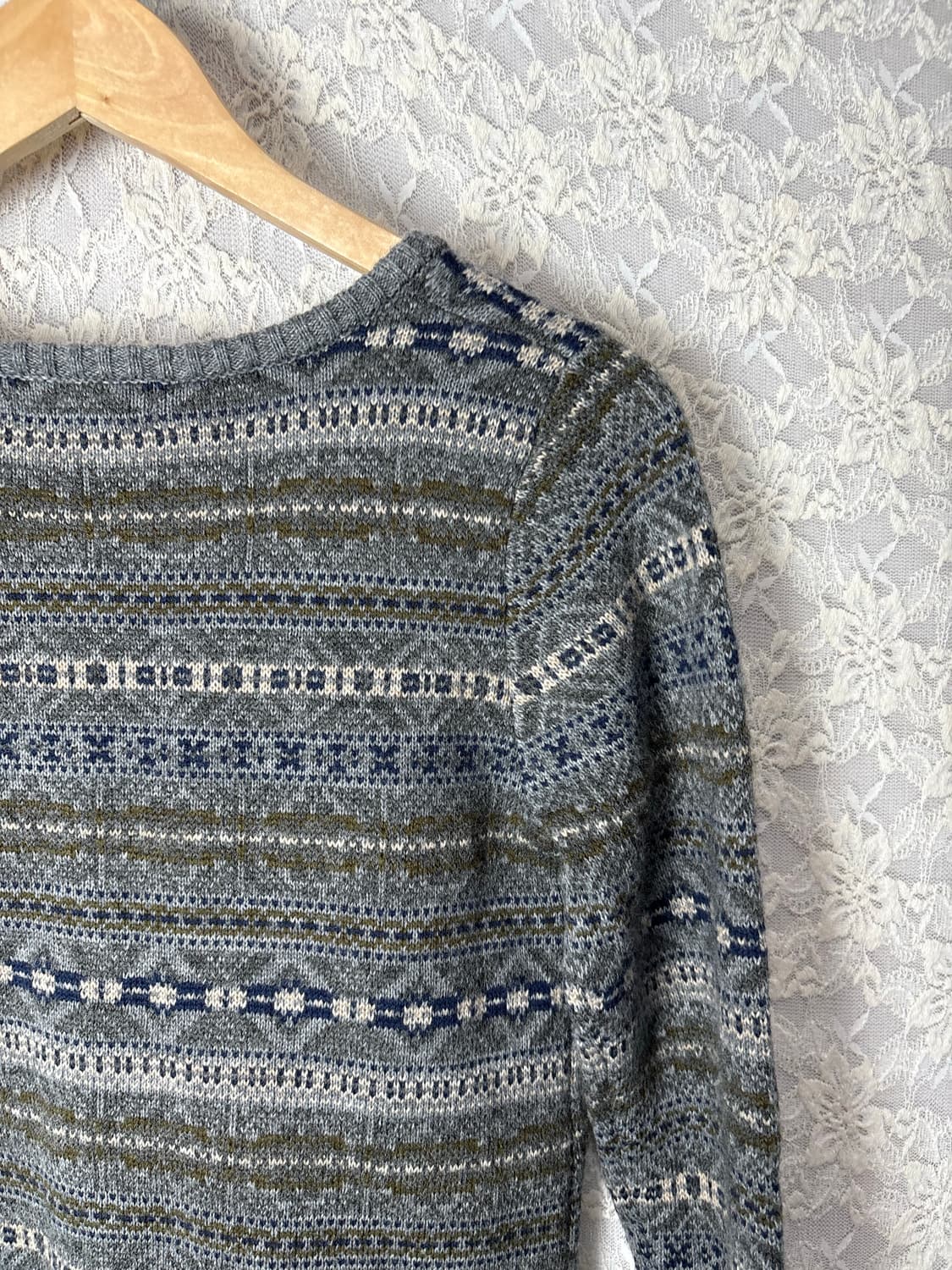 그레이 패턴 가디건 상품이미지9