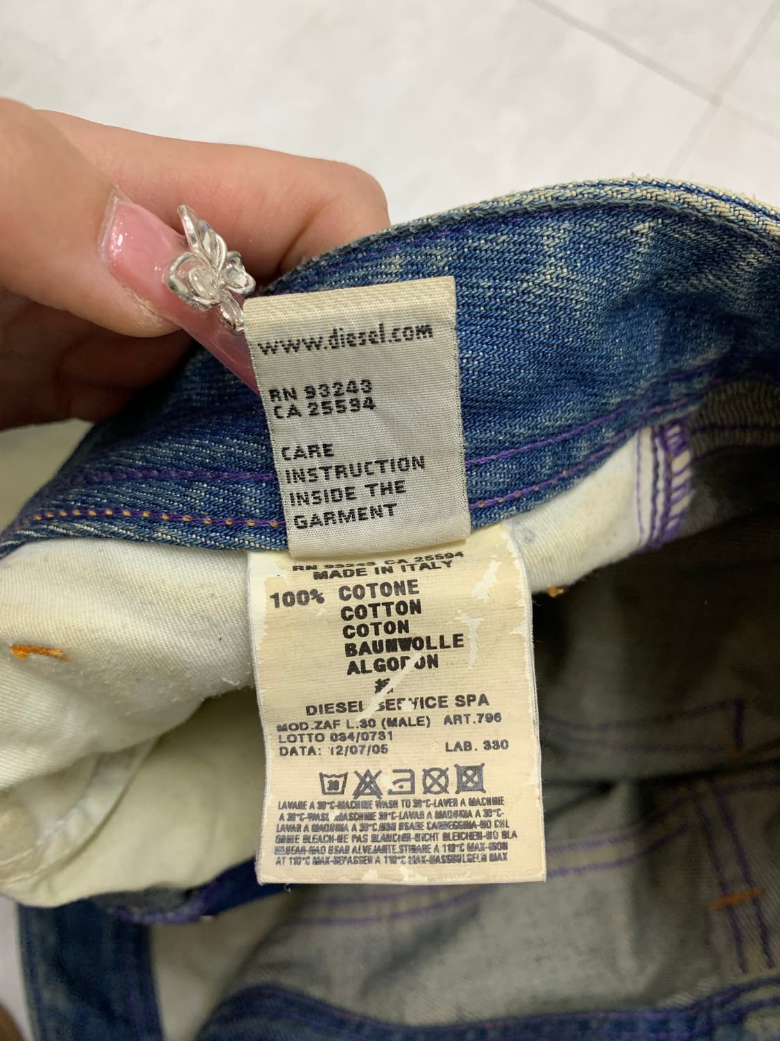 디젤 옐로우 워싱 데님 팬츠 #100 상품이미지7