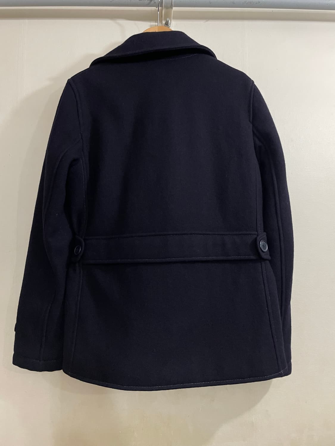 폴로 랄프로렌 이태리제 벨티드 더블 브레스티드 울 코트 네이비 상품이미지4