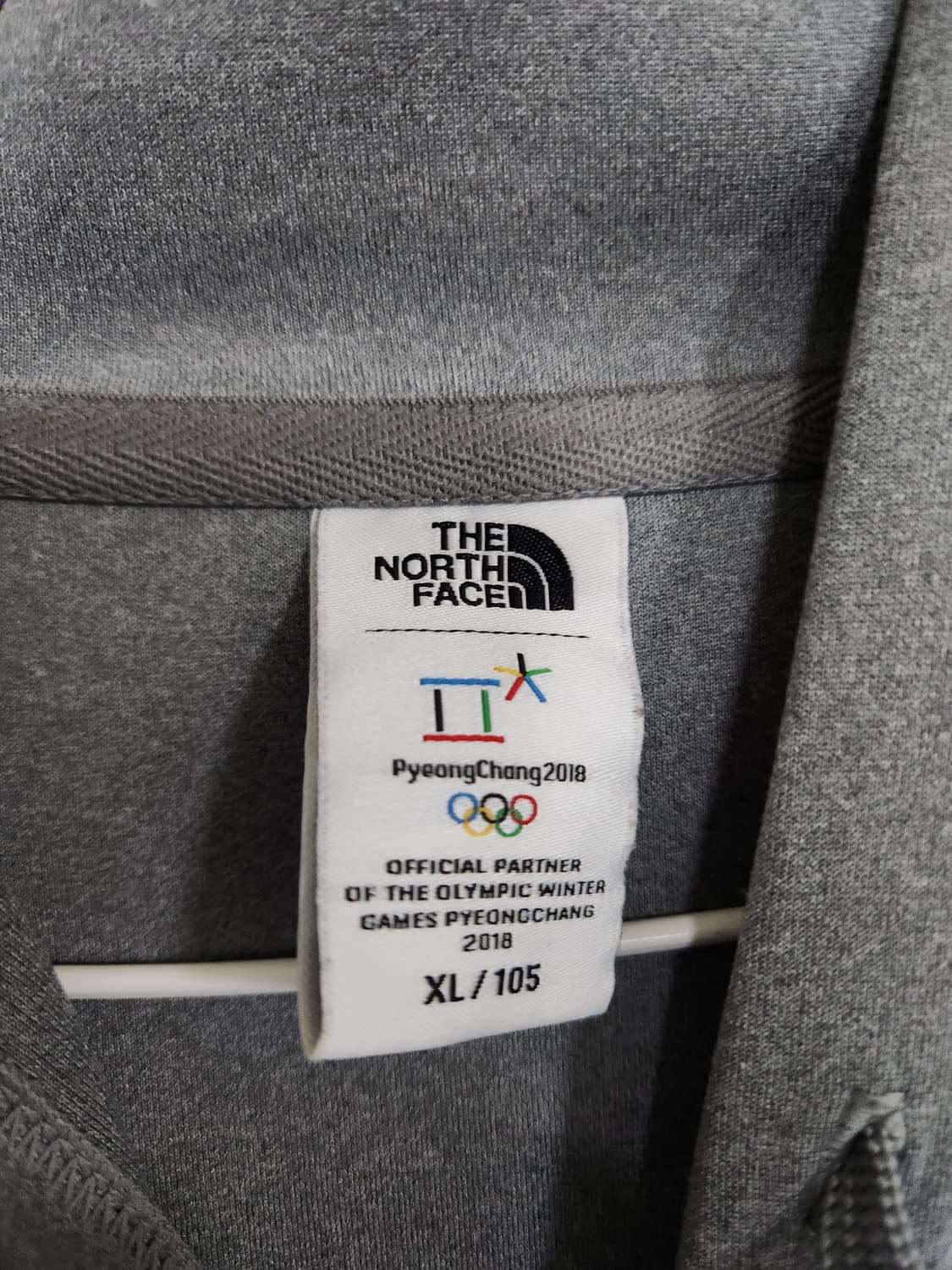 노스페이스 평창올림픽 후드티 XL(105) 회색 상품이미지4