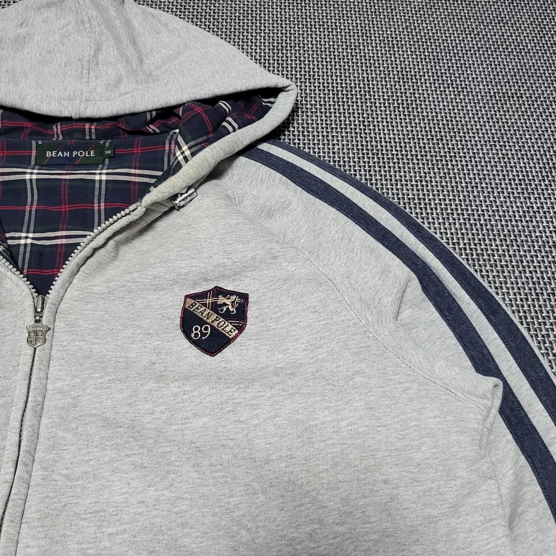 빈폴 올드스쿨 트랙 후드집업 그레이 (110) 상품이미지3