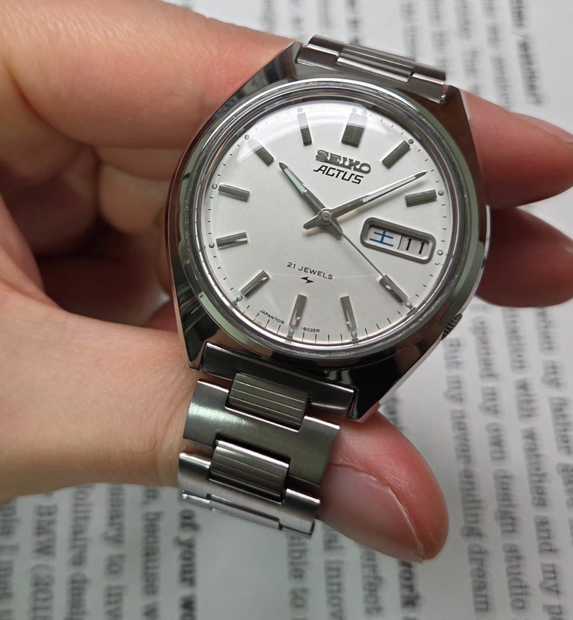 빈티지 세이코 액투스 7019 한자 데이데이트 순정 실버판 브레이슬릿 v 상품이미지3