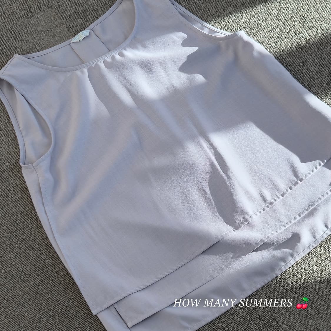 라이트 퍼플 슬리브리스 블라우스 상품이미지4