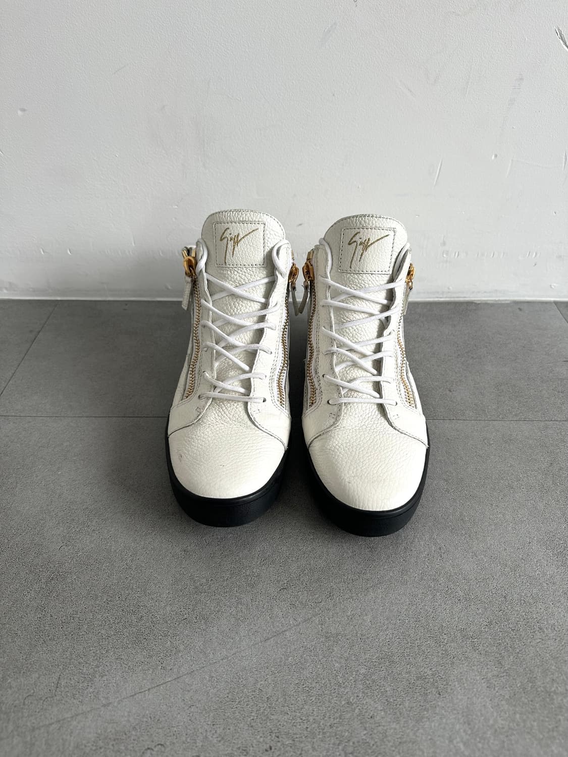 쥬세페자노티 오피움 사이드지퍼 레더 하이탑 상품이미지3