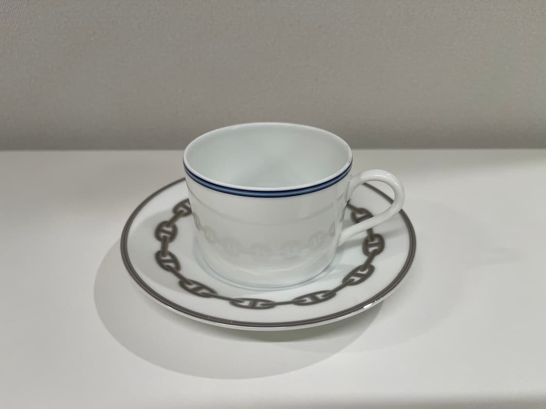 에르메스 블루 샹달 플레티넘 티잔 컵 엔 소서 1P 세트 상품이미지1