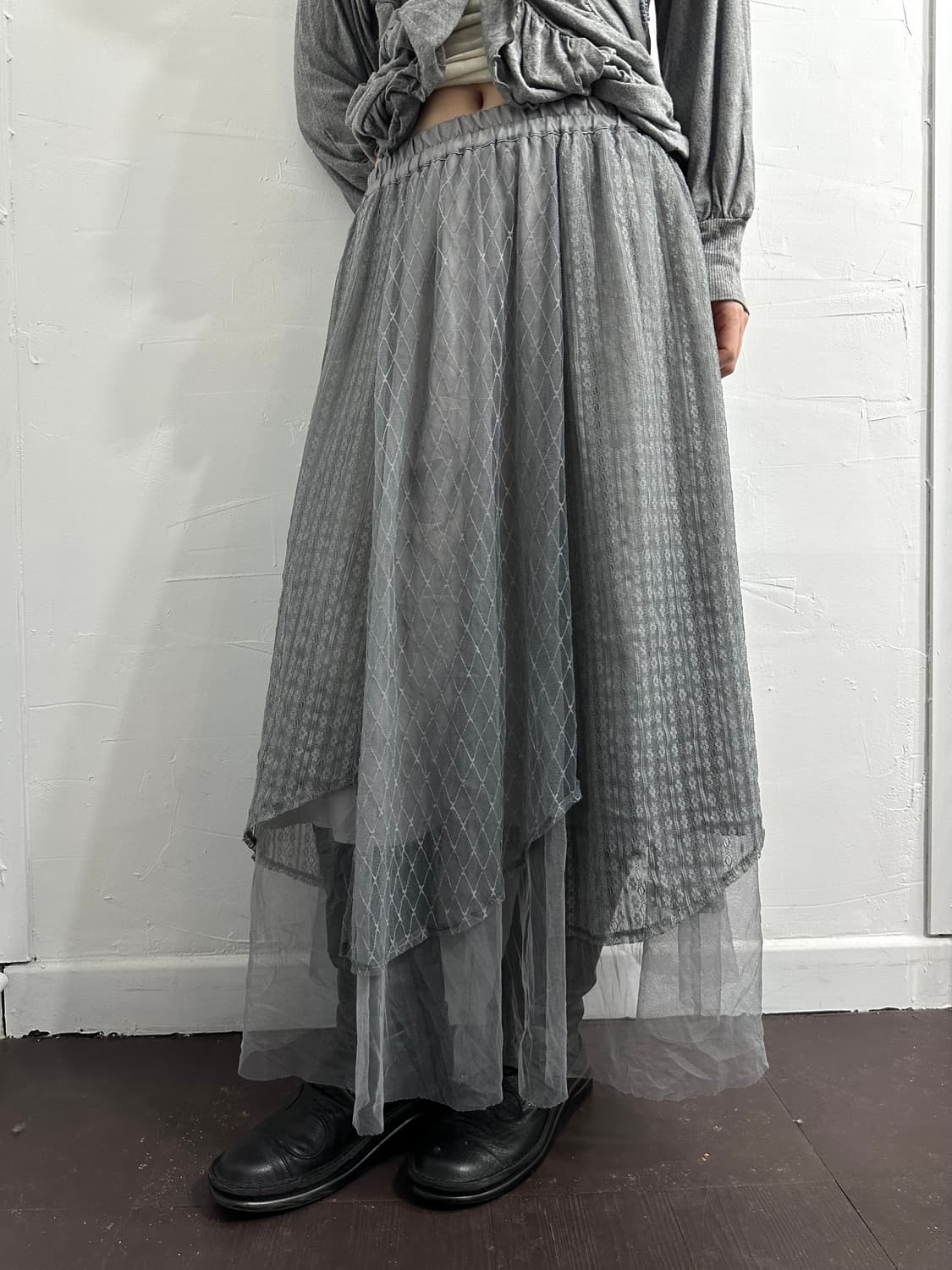 earth lace&sha long skirt 상품이미지1