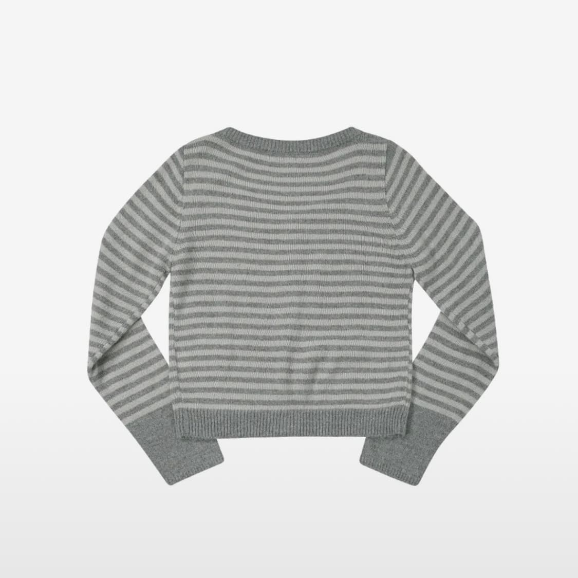 애즈온 NUT POCKET CARDIGAN / STRIPE GRAY 상품이미지3