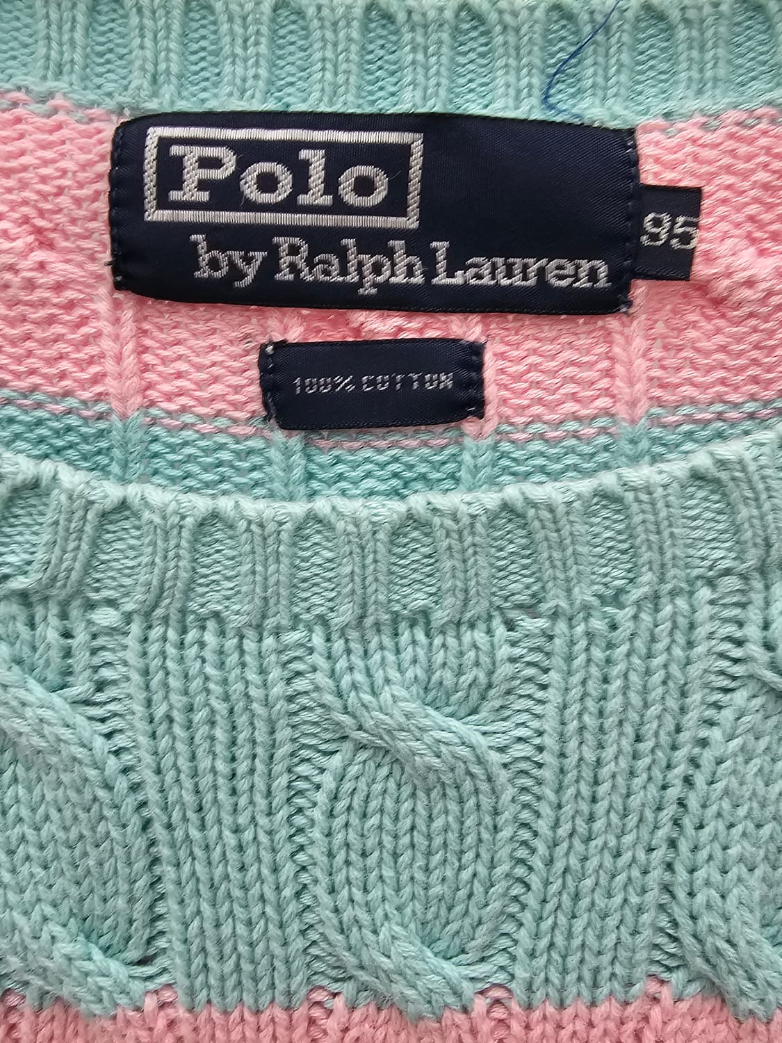 폴로 랄프로렌 니트 민트/핑크 (95) 상품이미지3