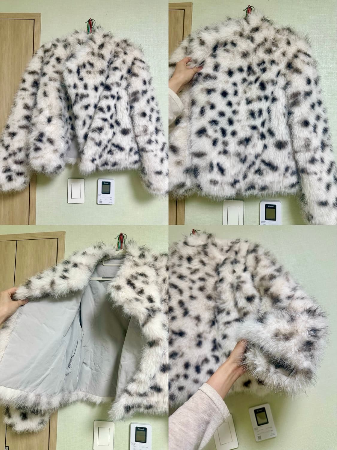 PEEP 달마시안 리버시블 폭스 퍼 봄버 패딩 자켓 mist gray 상품이미지9