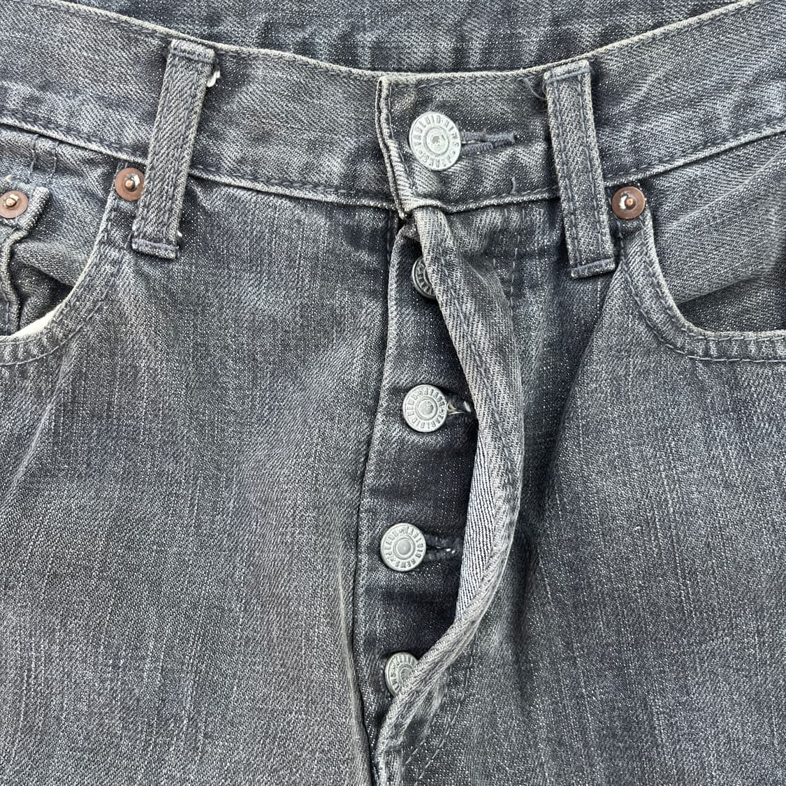 Tabloid News(made japan) 빈티지 흑청 데님(실측확인) 상품이미지4