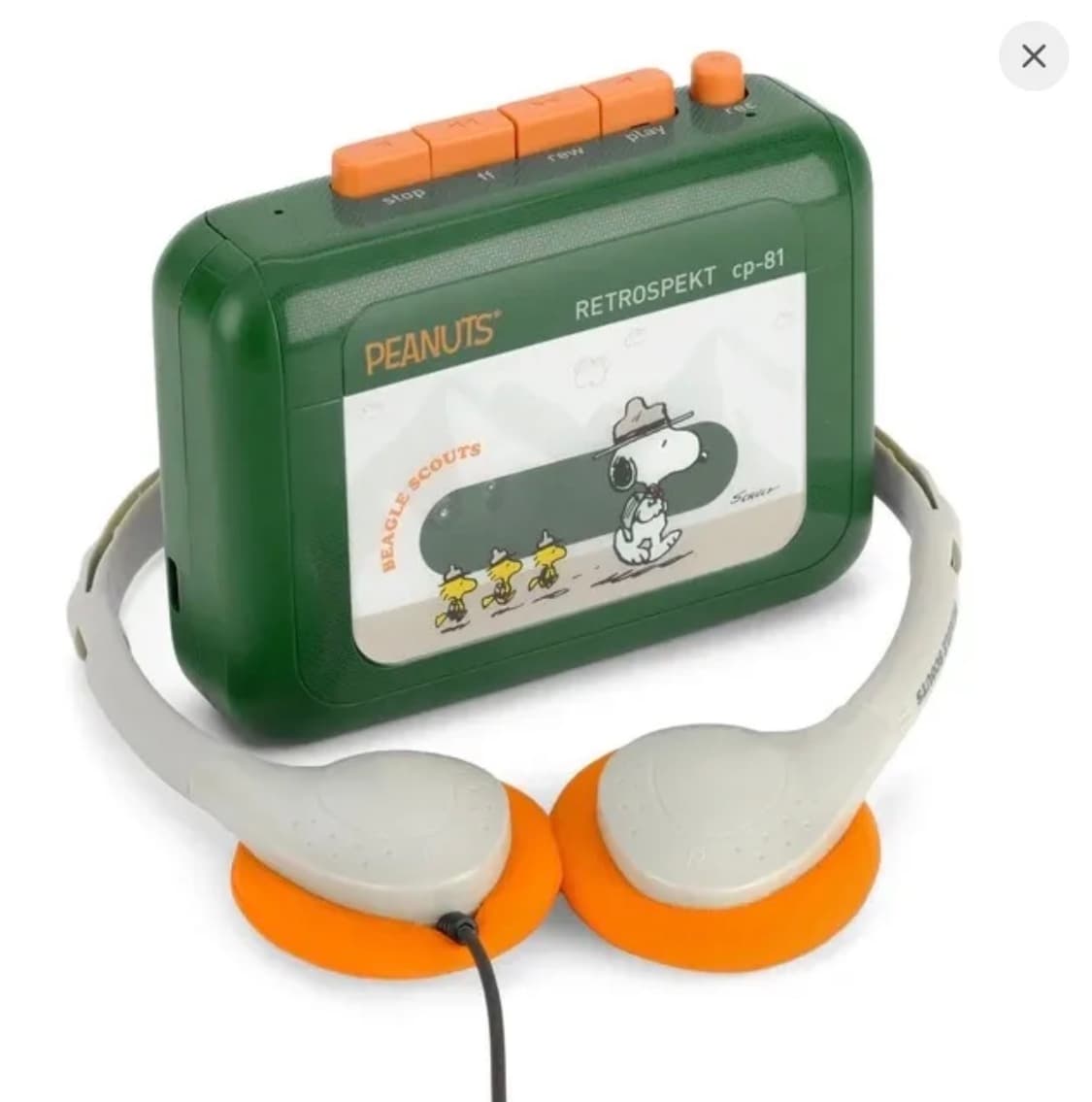스누피 비글 스카우트 CP-81 카세트 플레이어 + 헤드셋 포함  상품이미지1