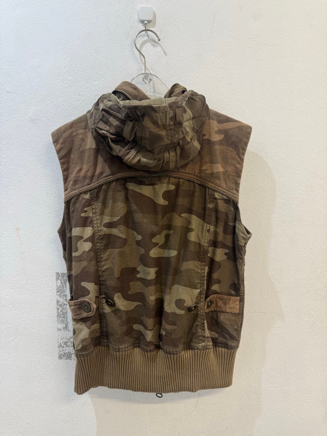 BACK NUMBER Camouflage hoodie vest 상품이미지2