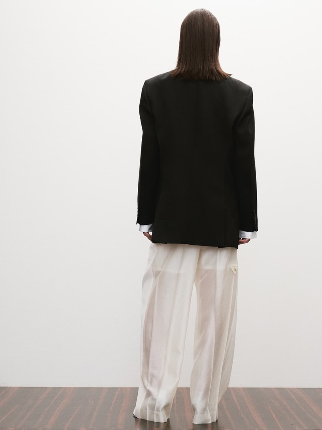 [할인] 렉토 RECTO 스트럭처 울 테일러드 싱글 자켓 블랙 상품이미지4