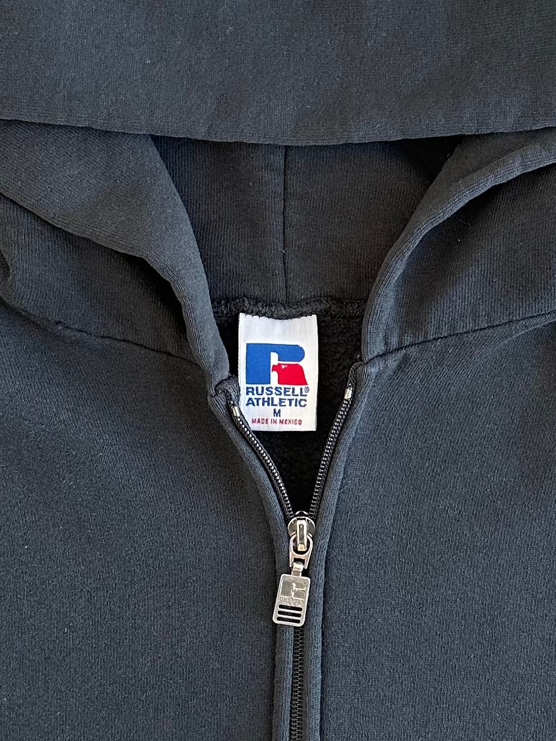 90s 빈티지 러셀 후드집업 블랙 M 상품이미지6