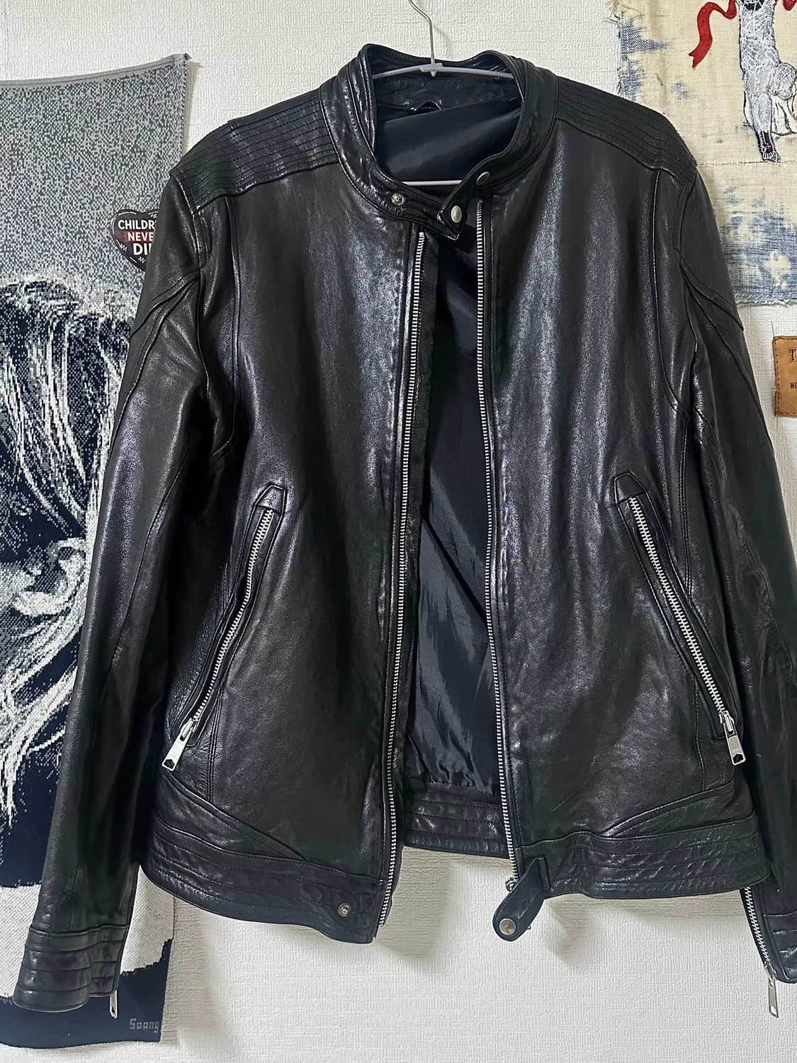 광희시장 램스킨 싱글라이더 레더 자켓 상품이미지2