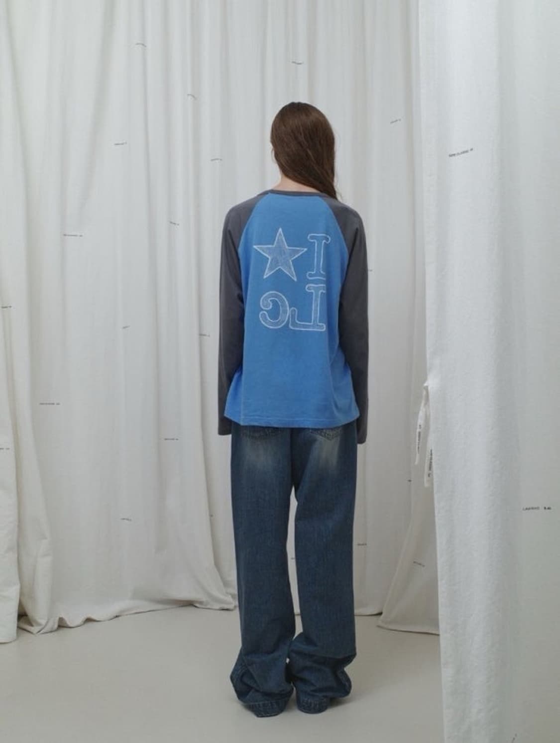 로우클래식 래글런 티셔츠 롱슬리브 블루 RAGLAN ILc T-SHIRT 상품이미지3