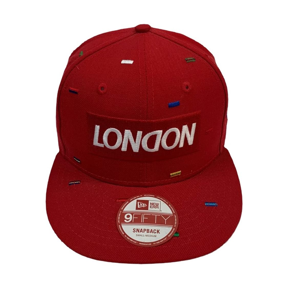뉴에라 9FIFTY 런던 자수 로고 스냅백 레드 상품이미지1