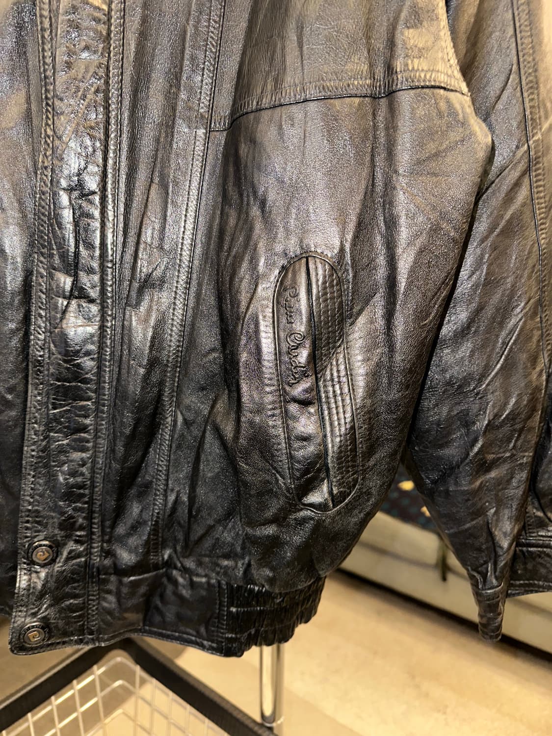 90’s Pierre Cardin lambskin leather JK 상품이미지7