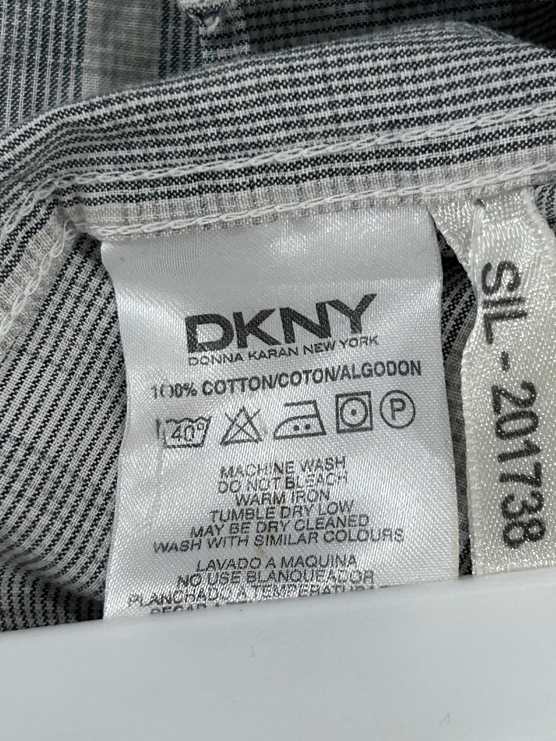 DKNY 그레이 체크 셔츠 M 상품이미지7