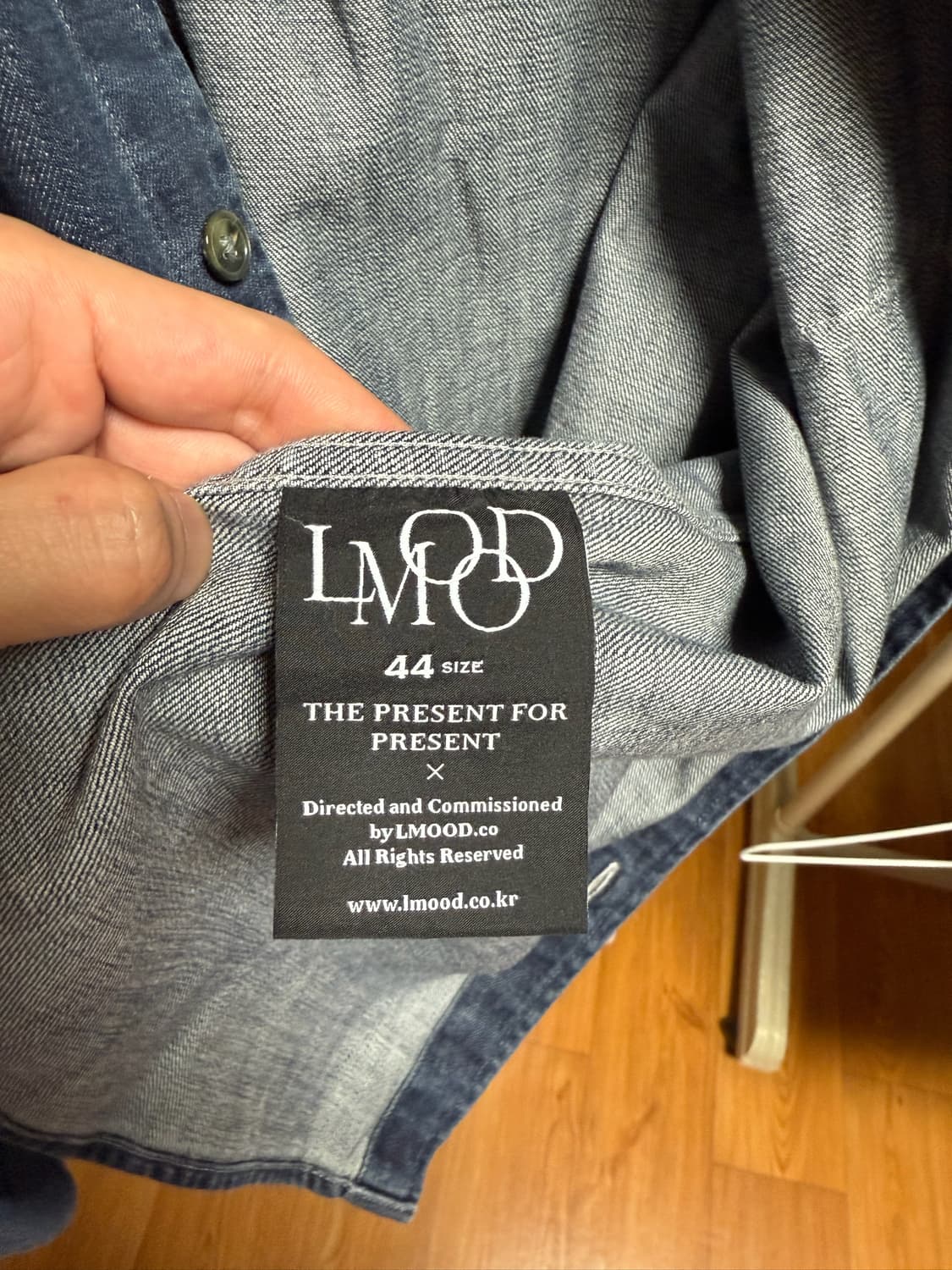 엘무드 - 타임리스 데님 셔츠 (인디고/44) *새상품* 상품이미지4