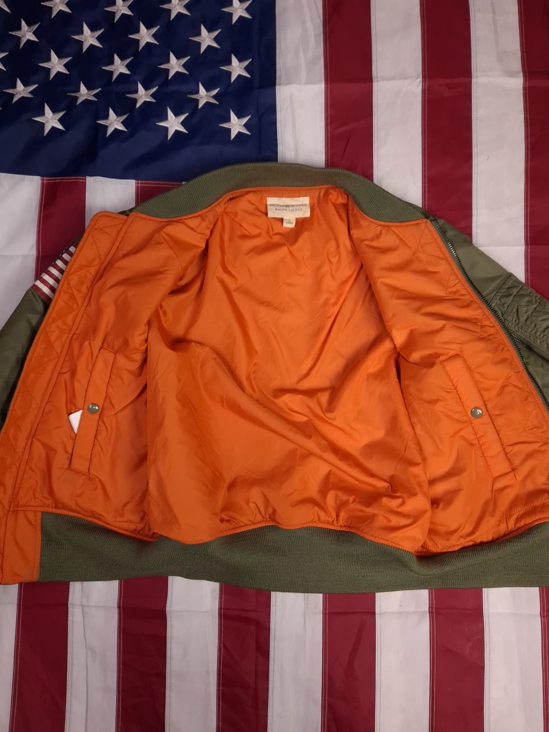 오리지날 랄프로렌폴로 데님앤서플라이 성조기 MA-1 항공자켓 상품이미지7