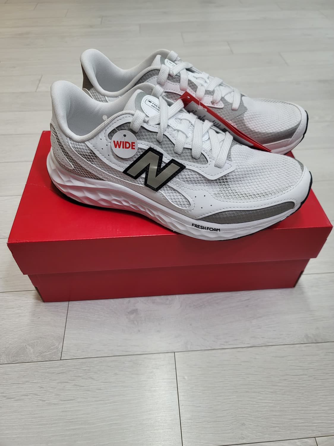 (265)뉴발란스 프레쉬 폼 아리시 럭스 v4 화이트-2E 와이드[대전] 상품이미지6