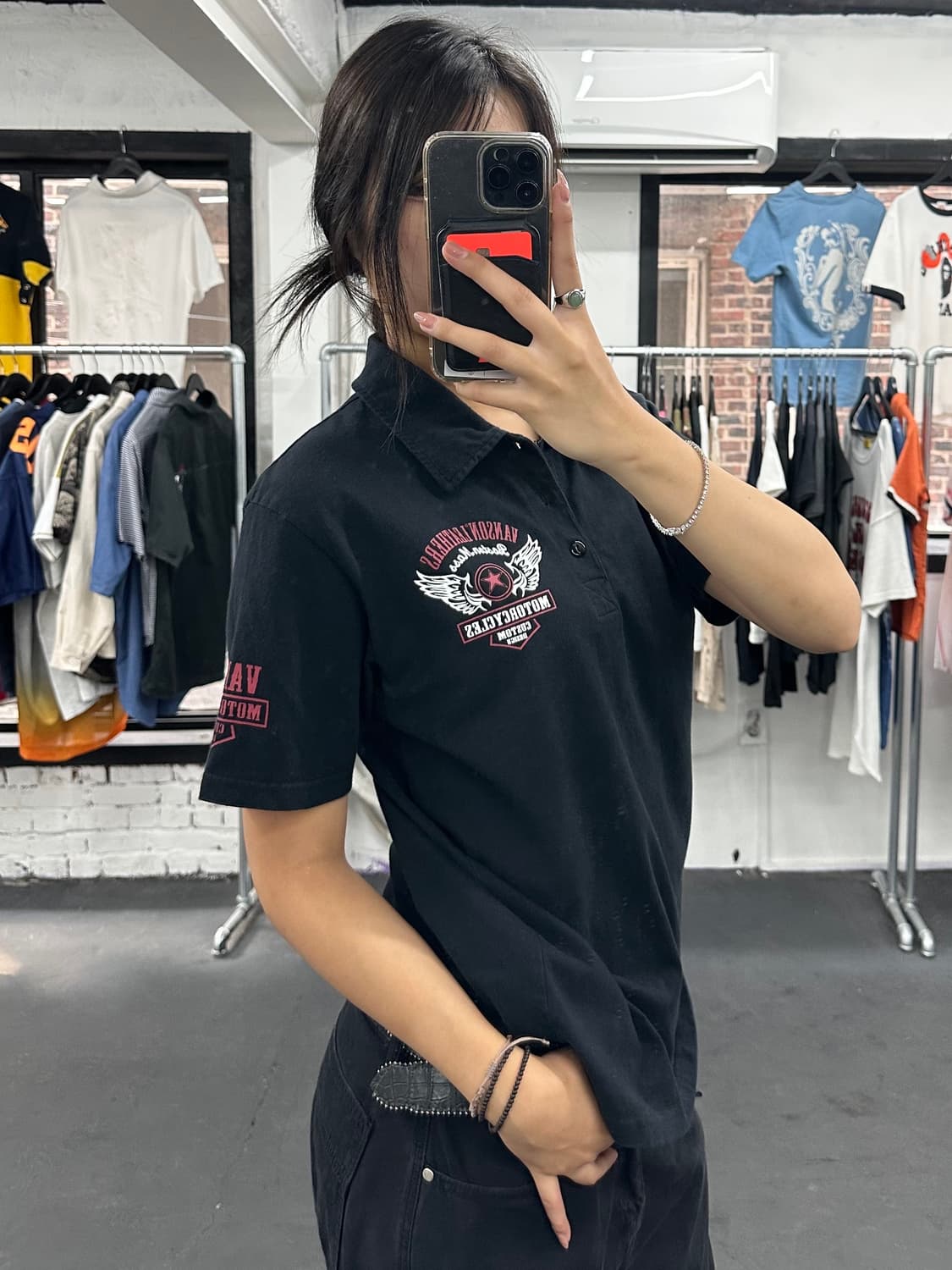 밴슨 레더 빅로고 카라 티셔츠 상품이미지4