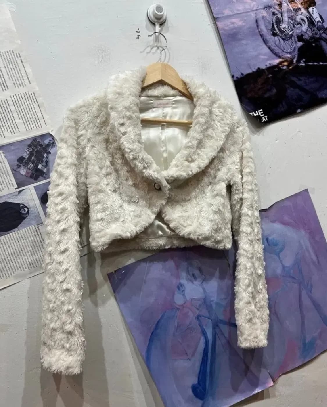 리즈리사 퍼자켓 퍼볼레로 퍼가디건 퍼아우터 로걀 라떼갸루 로맨틱갸루 상품이미지1