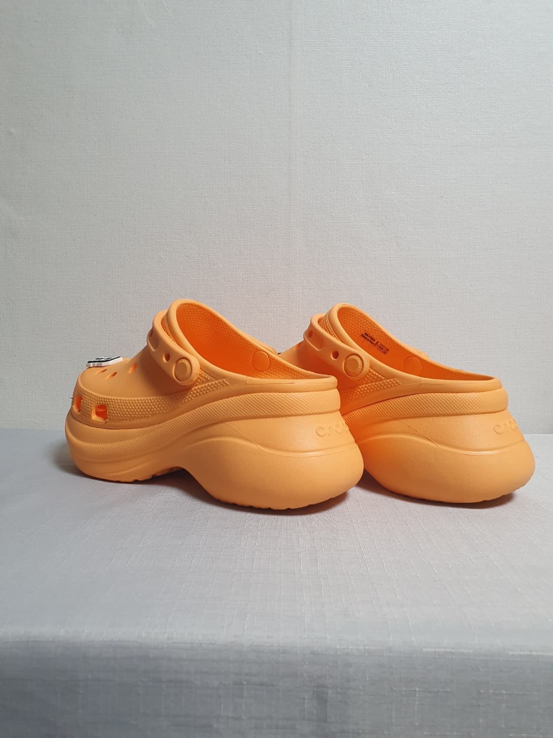 240mm 크록스 샌들 베이 클로그 통굽 플랫폼 오렌지 상품이미지6