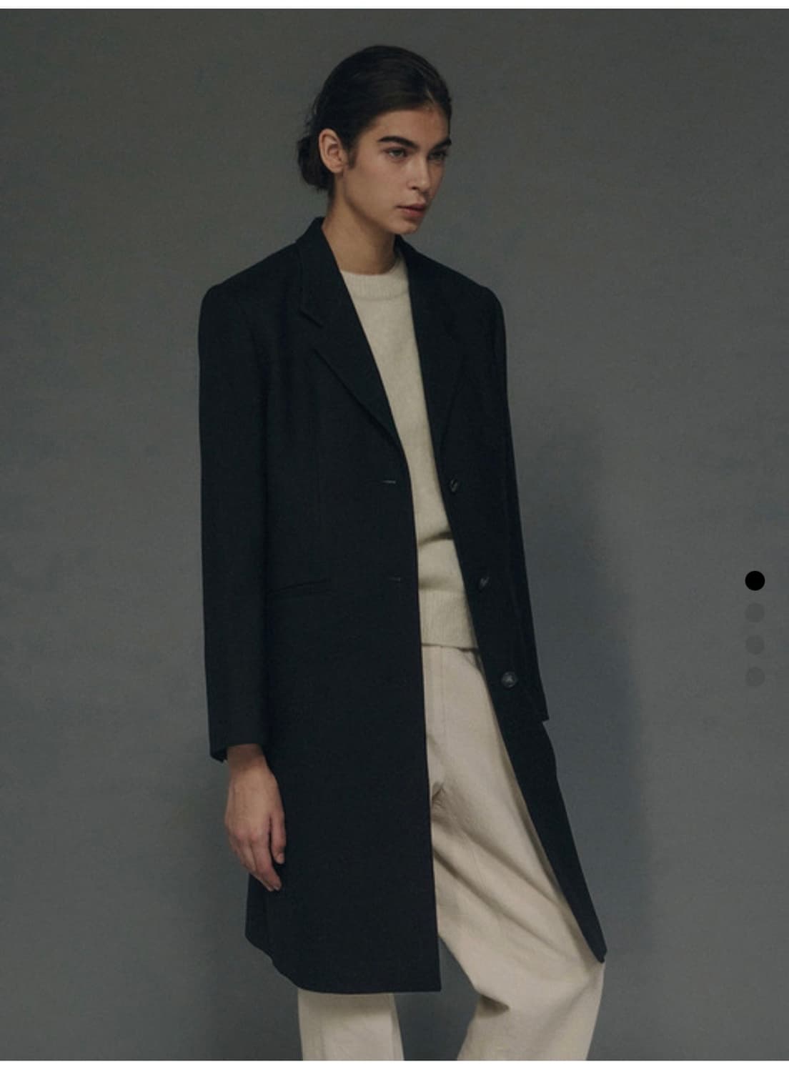 낫띵리튼 울 싱글 블랙 코트 상품이미지1