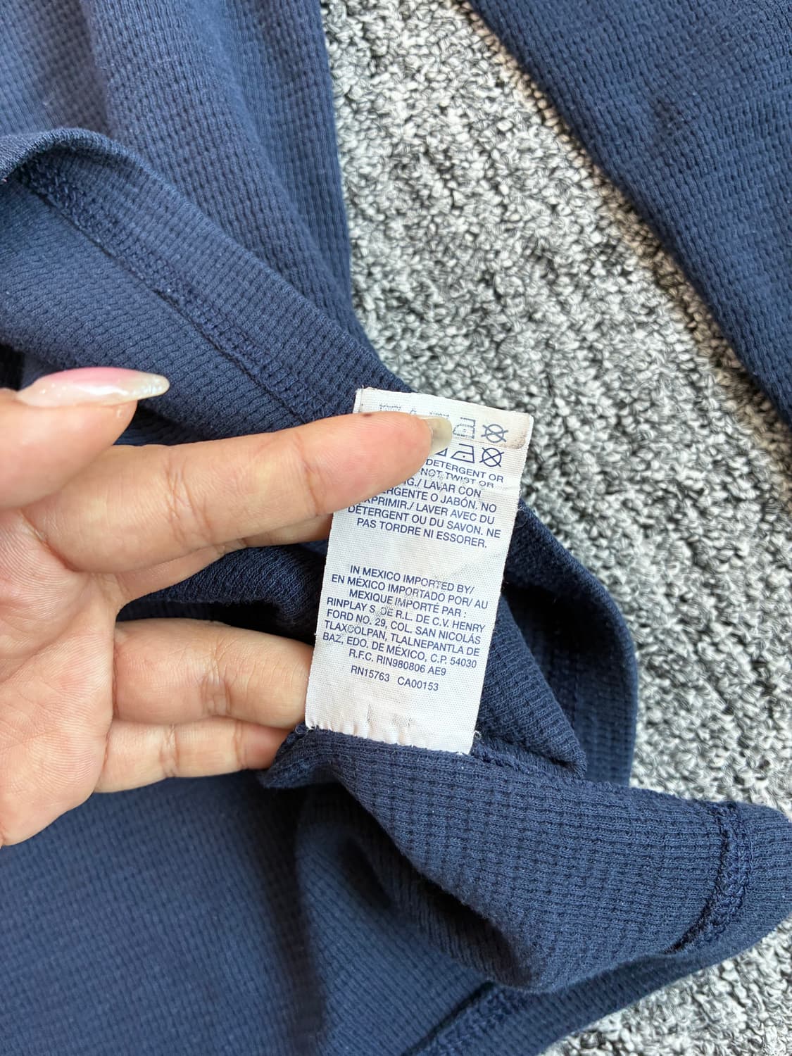 폴로 랄프로렌 네이비 와플 슬리브 XL 상품이미지7