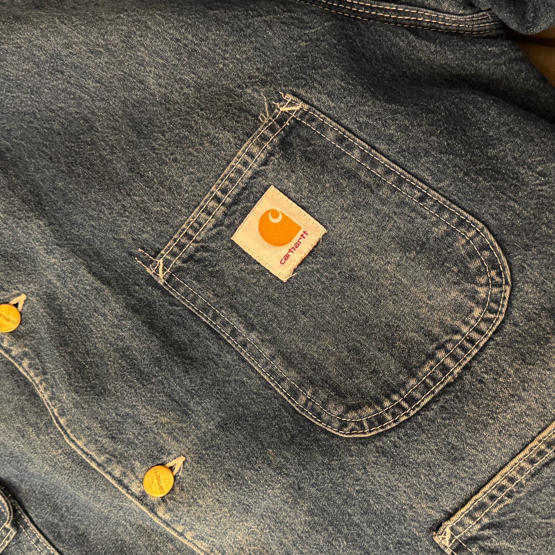 90’s Carhartt 8LC denim chore jacket 상품이미지6