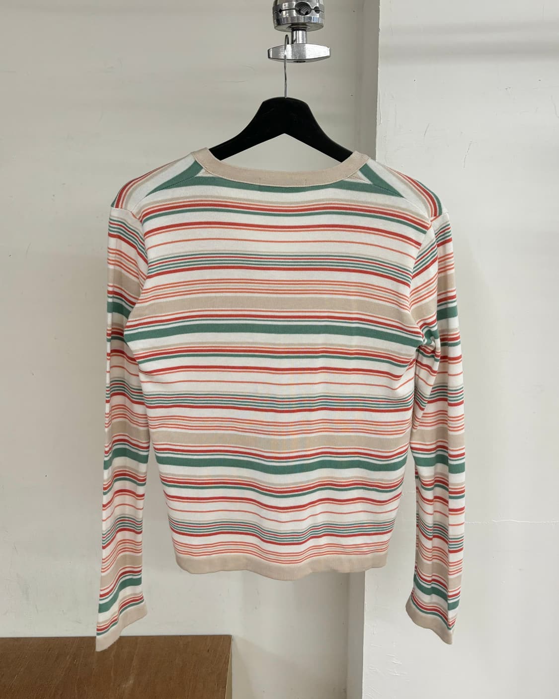 버버리 스트라이프 자수 니트 가디건 상품이미지6