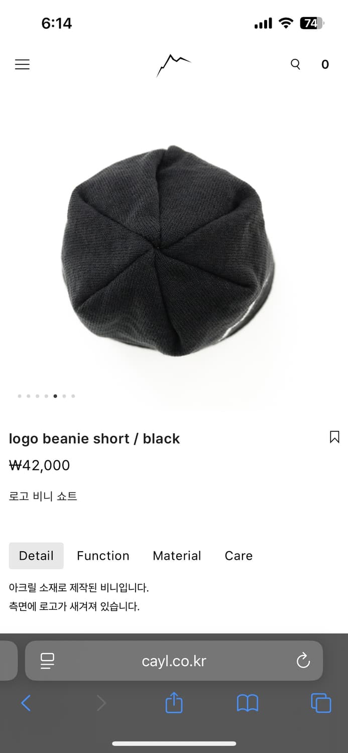 Cayl 비니 블랙 상품이미지4