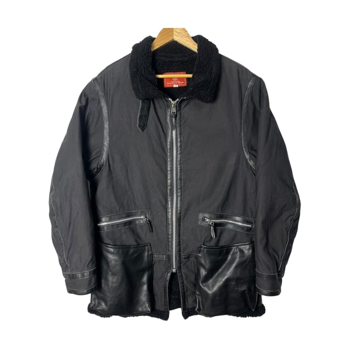 [Avirex] 아비렉스 B-7 레더포켓 무스탕 자켓 상품이미지1