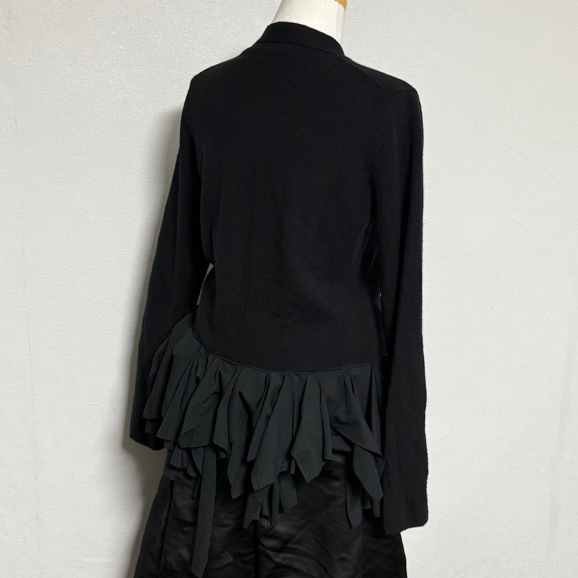 13aw 꼼데가르송 메인라인 폴리 프릴 레이어드 울 가디건 m 상품이미지3