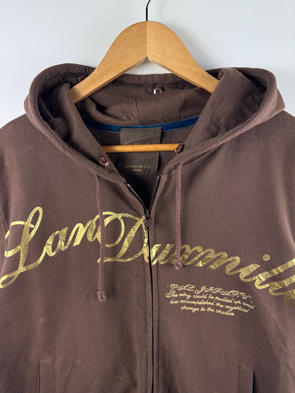 JPN Y2K 프린팅 브라운 후드집업1746 상품이미지3