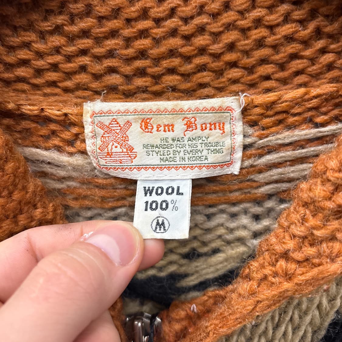 Gembony 썬더버드 천둥새 네이티브 코위찬 스웨터 N99 상품이미지5