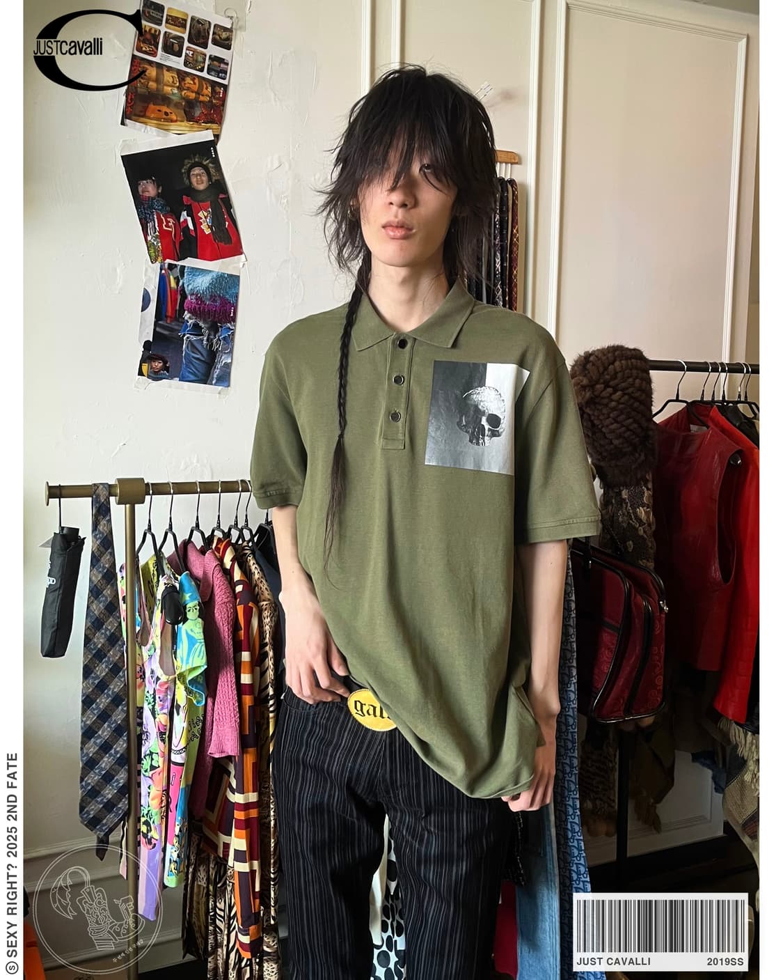 JUST CAVALLI 19ss Skull Printed PK-Shirt 상품이미지1
