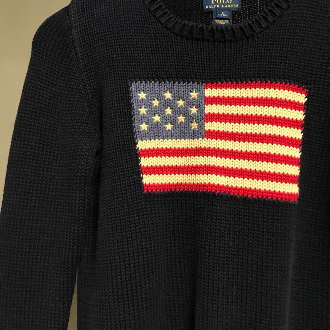 폴로 랄프로렌 성조기 니트 네이비 L12-14(W) 상품이미지5