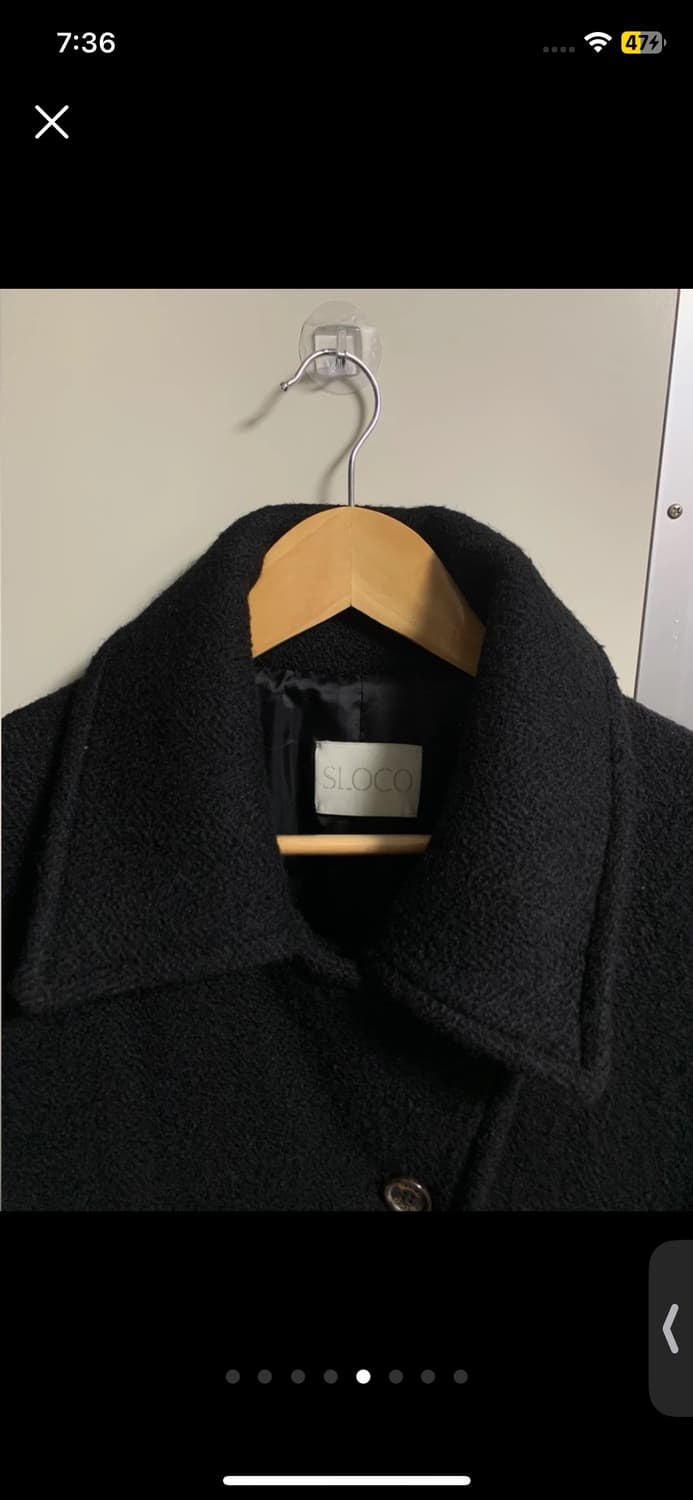 더버터크림 클래식 울 하프 코트 블랙 (정가 329,000원) 상품이미지5