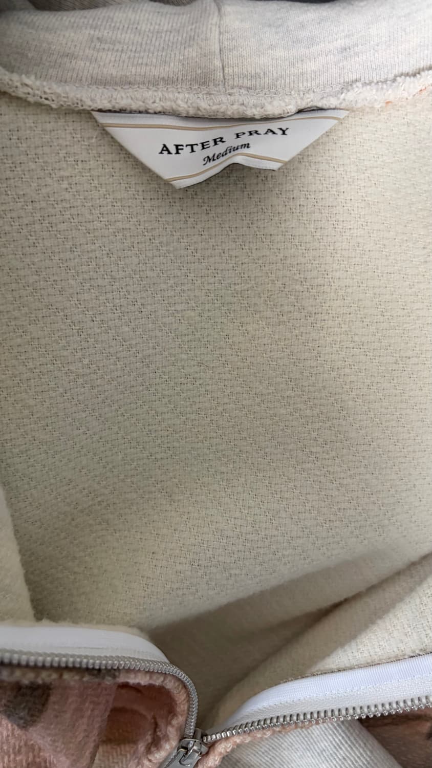 애프터프레이 프린트 패널 후디 집업 멜란지그레이 상품이미지6