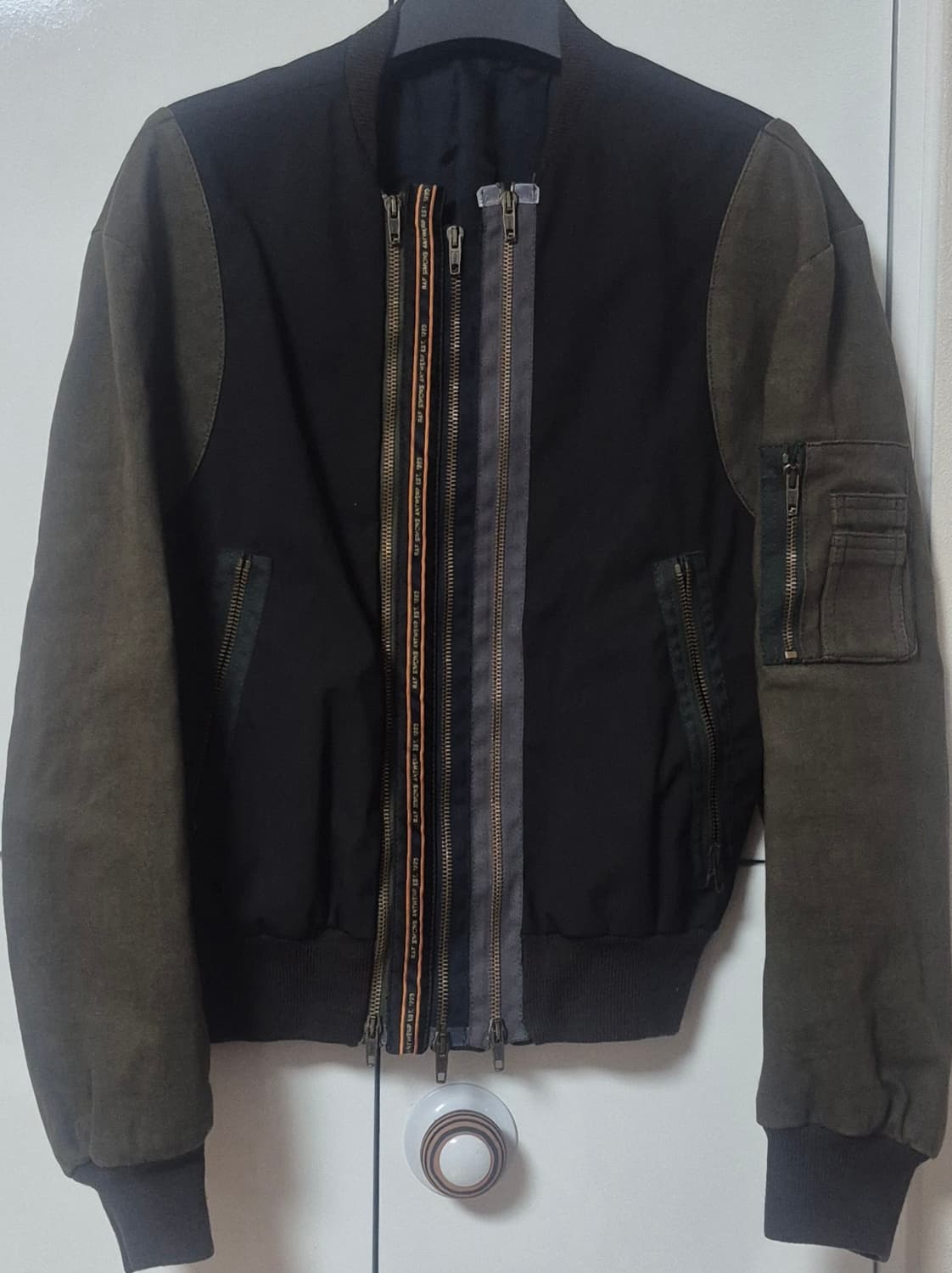 라프시몬스 11aw 멀티지퍼 봄버 상품이미지1