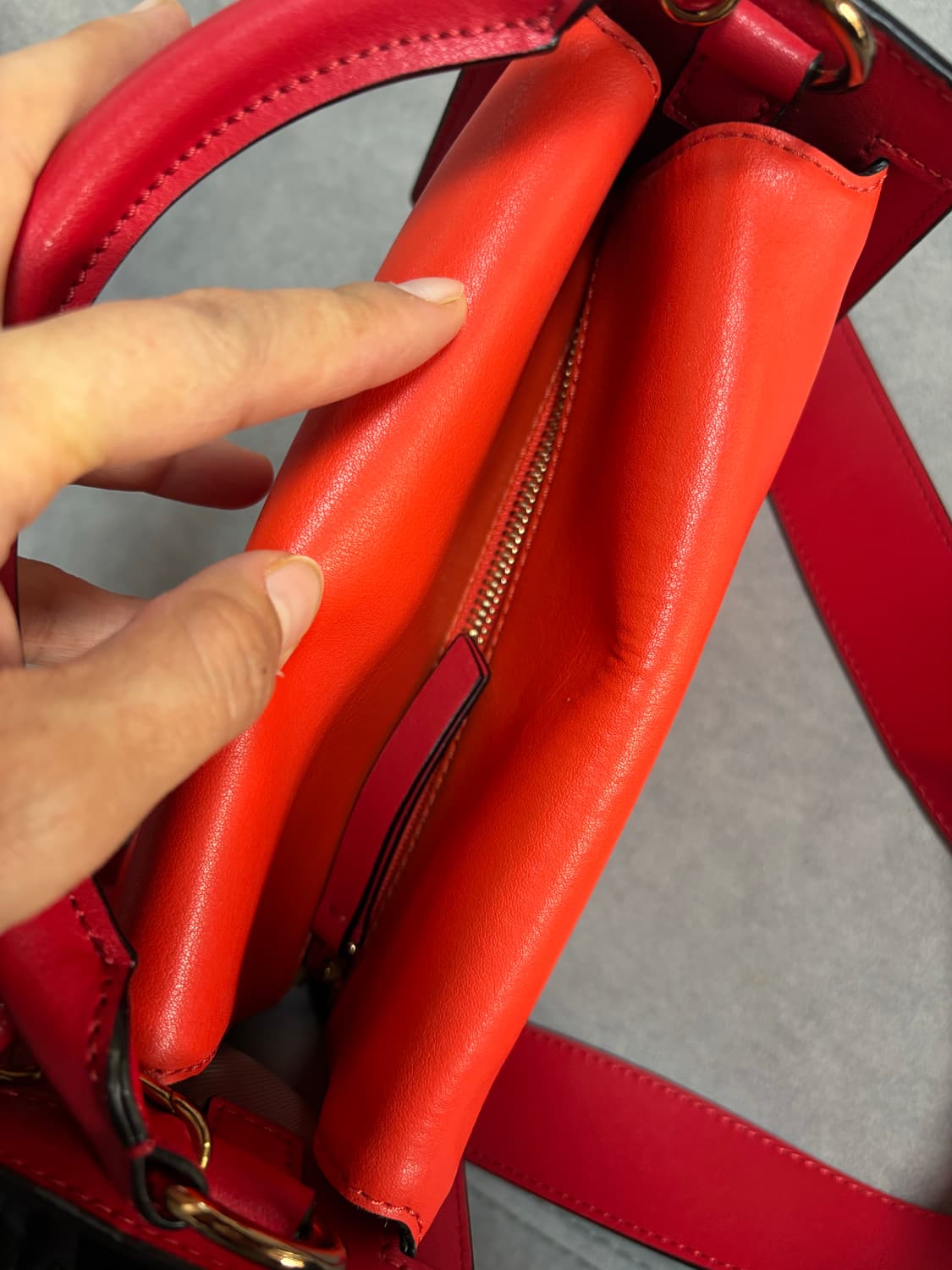 덱케 아코디온 미니 크로스백 레드 상품이미지7