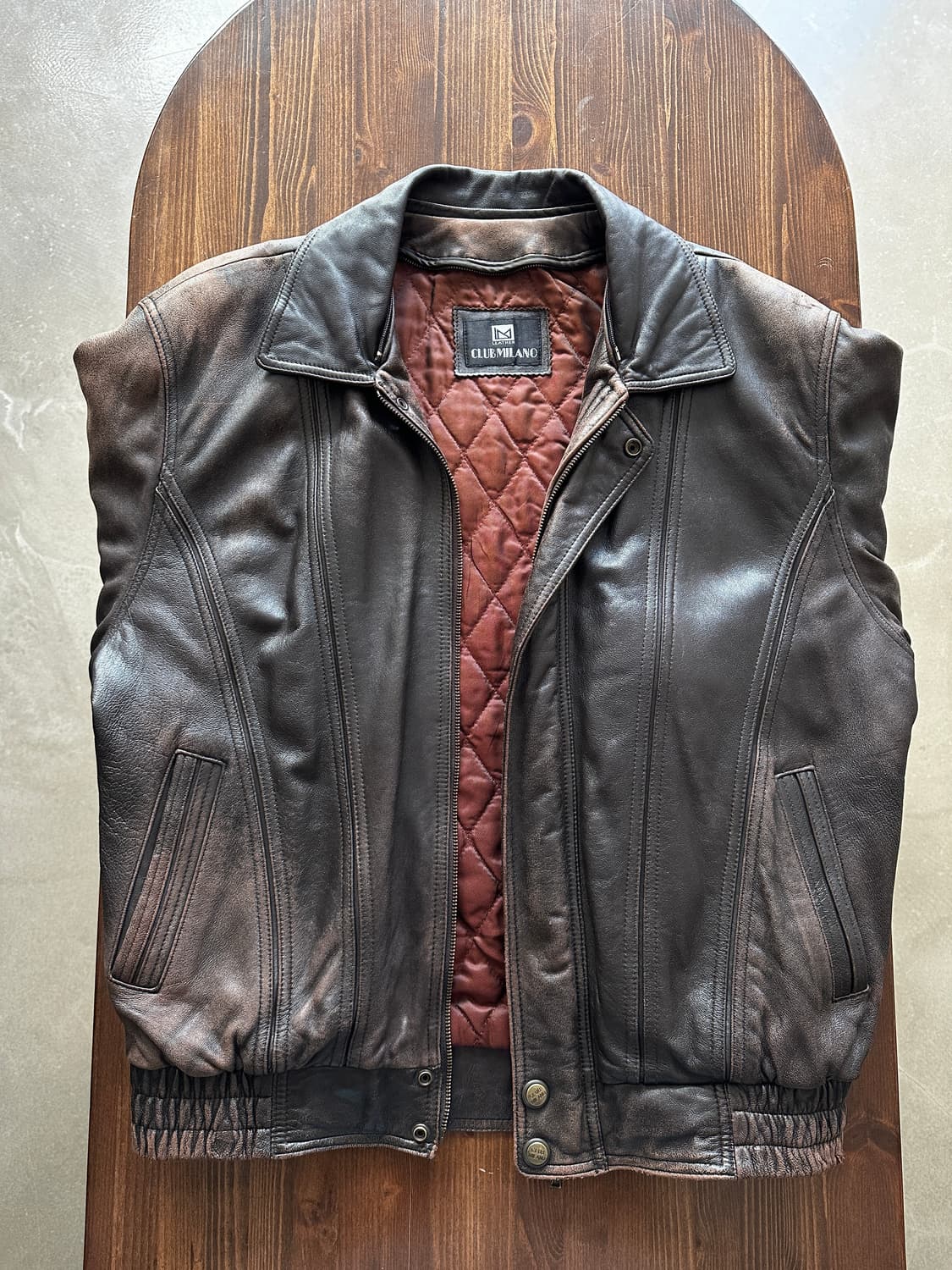 밀라노 클래식 레더 블루종 자켓  상품이미지3