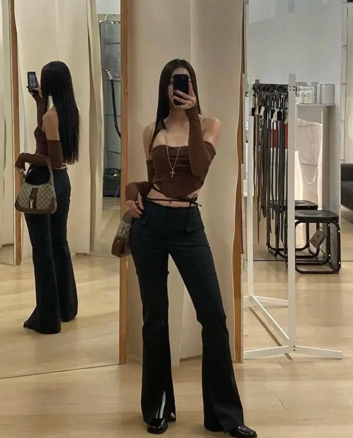 Minasong multi strap flared pants 상품이미지1