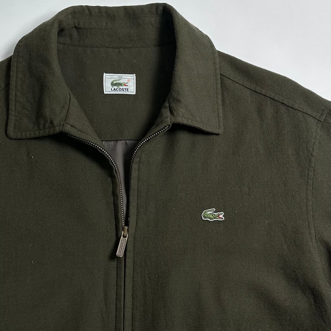 라코스테 카키 울 블루종 자켓 상품이미지3