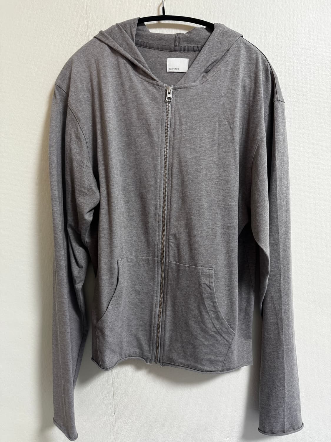 모노프리베 텍스쳐드 후디 집업 웜그레이 3 Size 상품이미지2