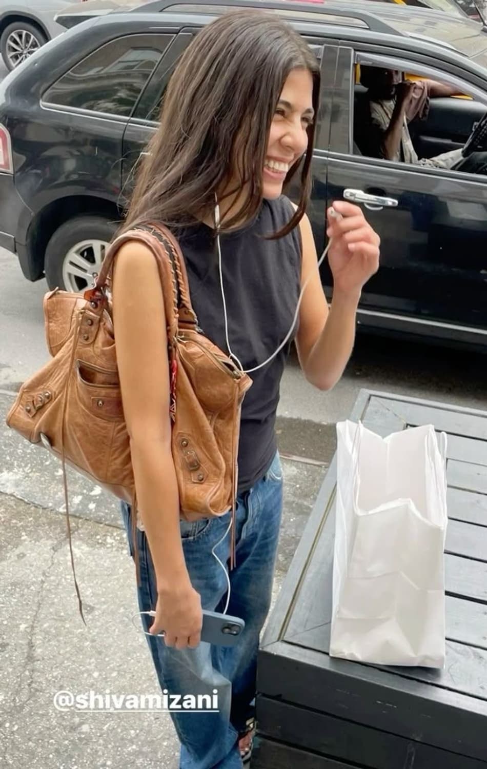 발렌시아가 시티백 라지 브라운 상품이미지10